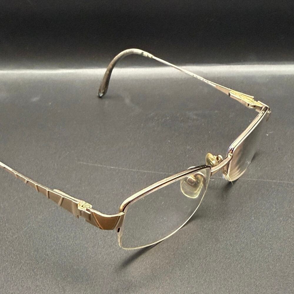 Jordan Eyewear Cher 2 Pure Titanium Gold Brown Eyeglass Frames 50-19-140